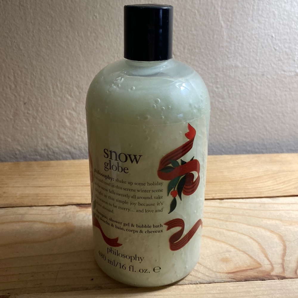 Philosophy SNOW GLOBE 3 in 1 Shampoo Shower Gel Bubble Bath 16oz NEW